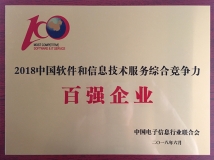 人生就是搏科技荣获“2018中国软件和信息技术服务综合竞争力百强企业”荣誉